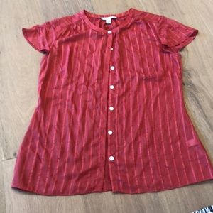 Banana Republic Sheer Button Blouse